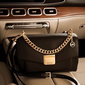 Michael Kors Cece Black Crossbody Leather Bag, NWT